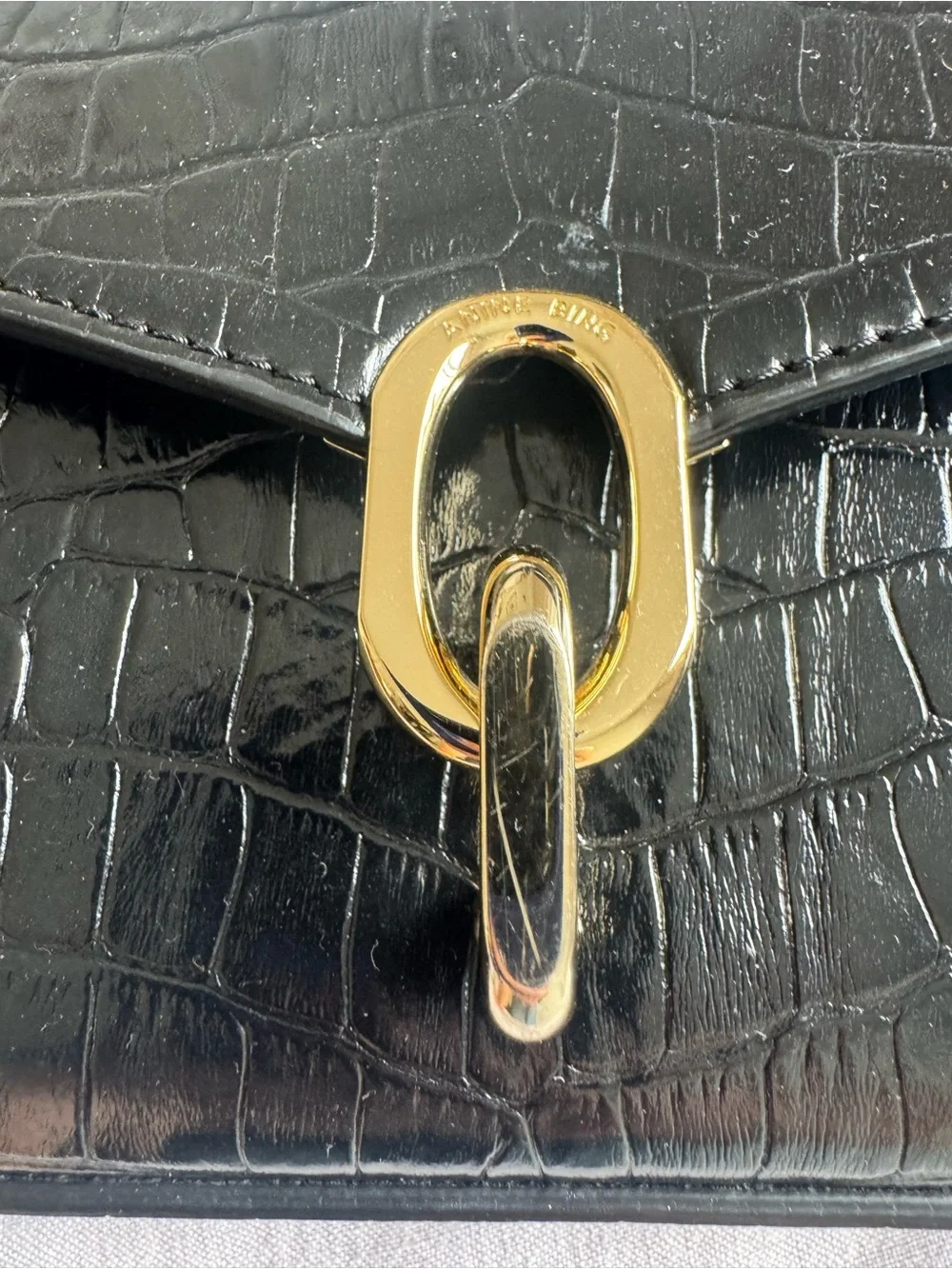 Anine Bing Colette Croc Shoulder Bag